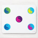 pop art ying yang mousepad mousepad
