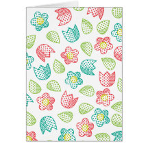 Pop Bot Ditsy White Card