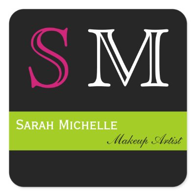 Pop Colors in Pink Green and Black Sticker