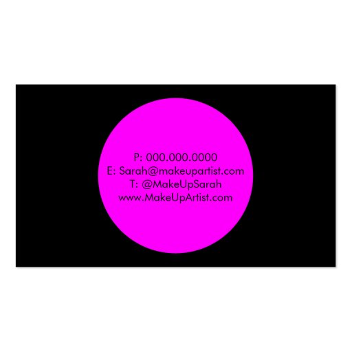 Pop Cosmetologist Business Card (back side)