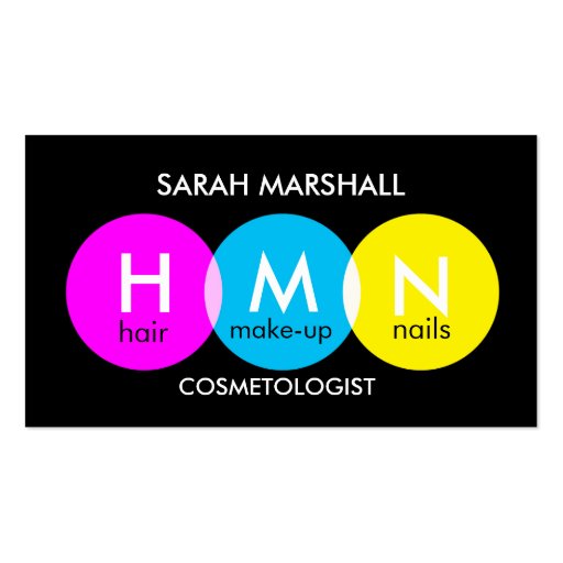 Pop Cosmetologist Business Card (front side)