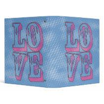 Pop Culture Grunge Love Typography Graphic Vinyl Binders