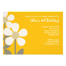 POP Daisy Daisies Birthday Invitation
