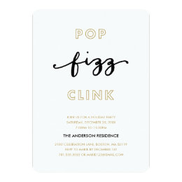 Pop Fizz Clink | Holiday Party Invitation