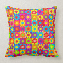 Pop Flower Power Throw Pillows