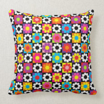 Pop Flower Power Throw Pillows