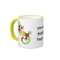 pop gecko orange mugs