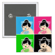 Pop geisha buttons