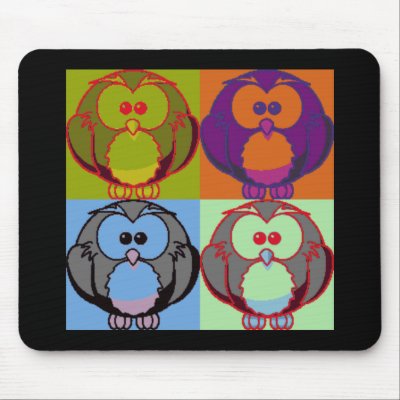 Pop Goes the Owl Mousepad Zazzle_mousepad