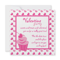 Pop Heart Cupcake Personalized Announcement