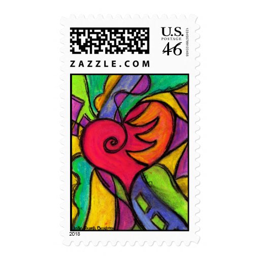 Pop Heart Postage