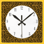 Pop Leopard wall clocks