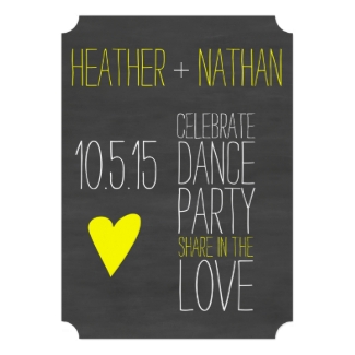Pop Of Color Chalkboard Save The Date