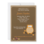 Pop Owl Nature 5x7 Baby Shower Invitation