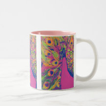 Pop Peacock Mugs