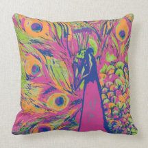 Pop Peacock Pillow