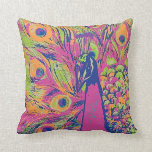 Pop Peacock Pillows Zazzle