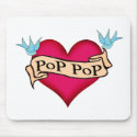 Pop Pop - Custom Heart Tattoo T-shirts & Gifts mousepads by customtattoogifts Pop Pop - Custom Heart Tattoo T-shirts & Gifts mousepads