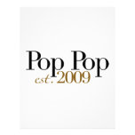 Pop Pop Est. 2009 Personalized Letterhead