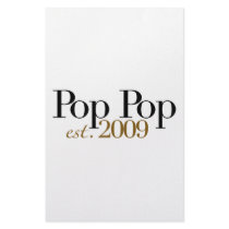 Pop Pop Est. 2009 stationery