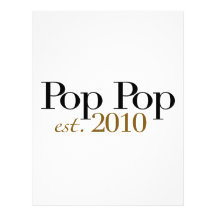 Pop Pop Est 2010 Letterhead Template