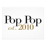 Pop Pop Est 2010 Personalized Announcement