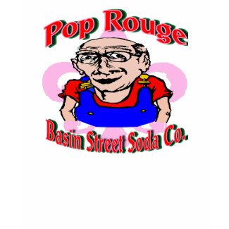 Pop Rouge, Basin St Soda Co shirt