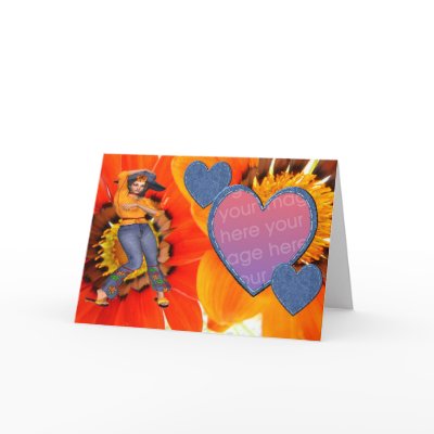Pop Teen Photo Frame Greeting Card by GreetingsCards