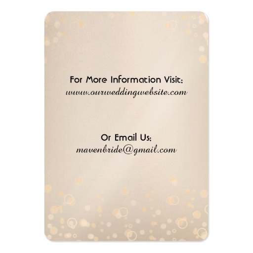 Pop the Champagne - Save The Date Tag Business Card Templates (back side)