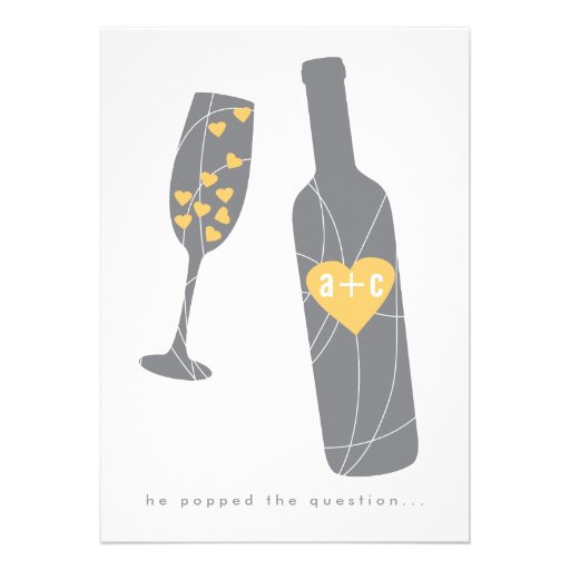Pop the Question Engagement Party Invitation