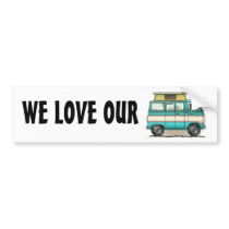 Pop Top Van Camper bumper stickers