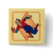 Pop Up! Baseball Square Button