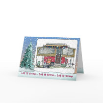 Pop Up Camper Trailer Holiday Cards by art1st Pop Up Camper Trailer Holiday Cards