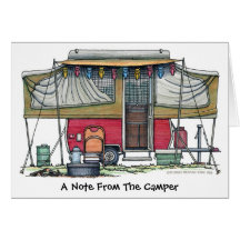 Pop Up Camper Trailer Note Cards