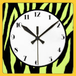 Pop Zebra wall clocks