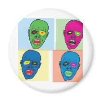 Pop Zombie Refrigerator Magnets