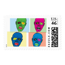 Pop Zombie Postage Stamp