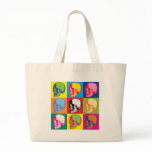 Popart skulls canvas bag