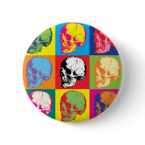 Popart skulls buttons by nassosvakalis Popart skulls buttons