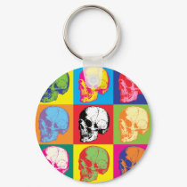 Popart skulls keychains by nassosvakalis Popart skulls keychains