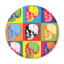 Popart skulls magnets by nassosvakalis Popart skulls magnets