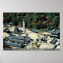 Popchusa temple and Songnisan mountain, South Kore Poster