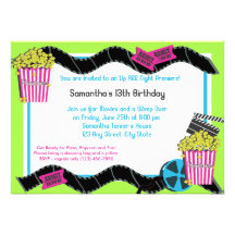 Popcorn and a Movie Personalized Invite
