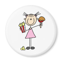 Popcorn And Caramel Apple At The Fair Magnet by stick_figures Popcorn And Caramel Apple At The Fair Magnet