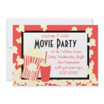 Popcorn and Soda Invitation