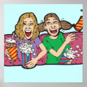 Popcorn at the Movies Poster print