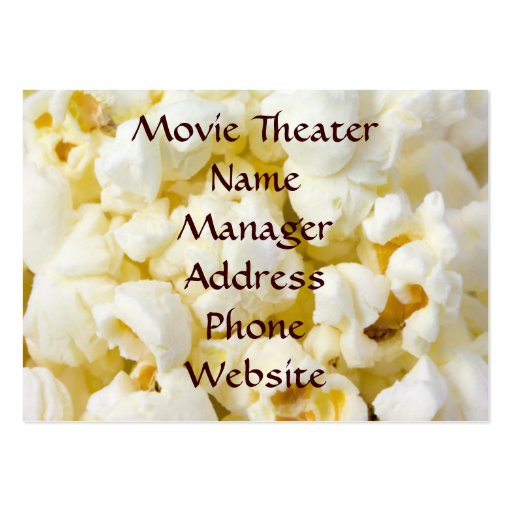 Popcorn Business Card Templates (front side)