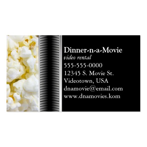 Popcorn Business Cards (front side)