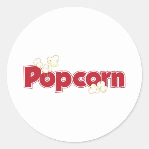 Popcorn Classic Round Sticker 