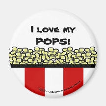 Popcorn Fridge Magnet